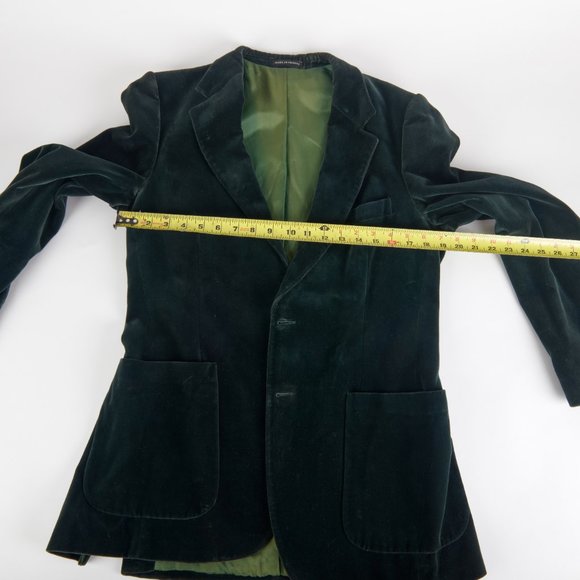 YSL Yves Saint Laurent Men's Vintage Green Velvet Blazer Made in France Size 40 - Picture 13 of 16
